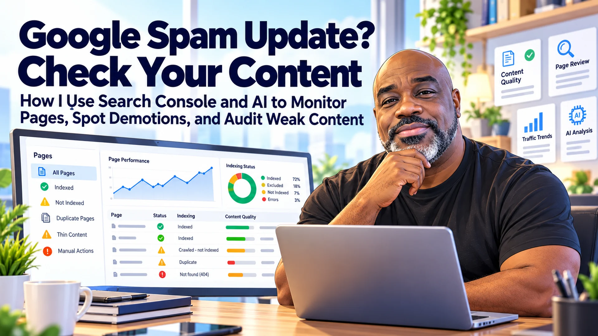 Search Console baseline monitoring during the Google September 2026 spam update.