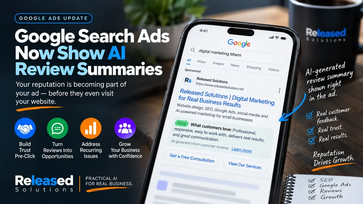 Google Search Ads Are Testing AI Review Summaries: What This Means for Your Business