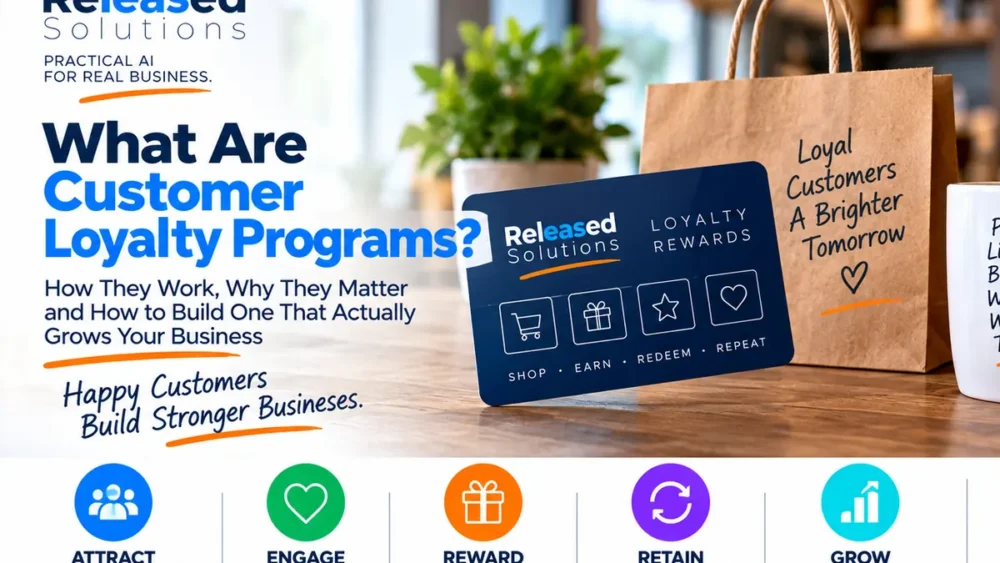 Modern customer loyalty program concept with rewards, retention and customer growth imagery