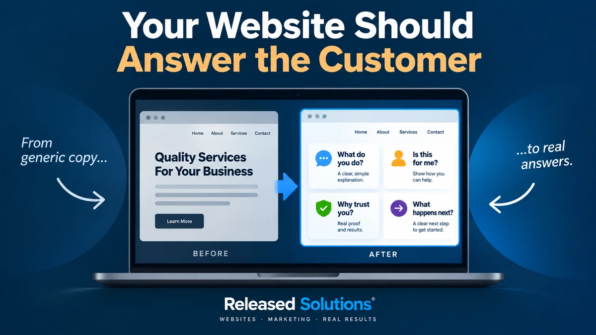 Your Website Isn't Supposed to Describe Your Business. It's Supposed to Answer the Customer.