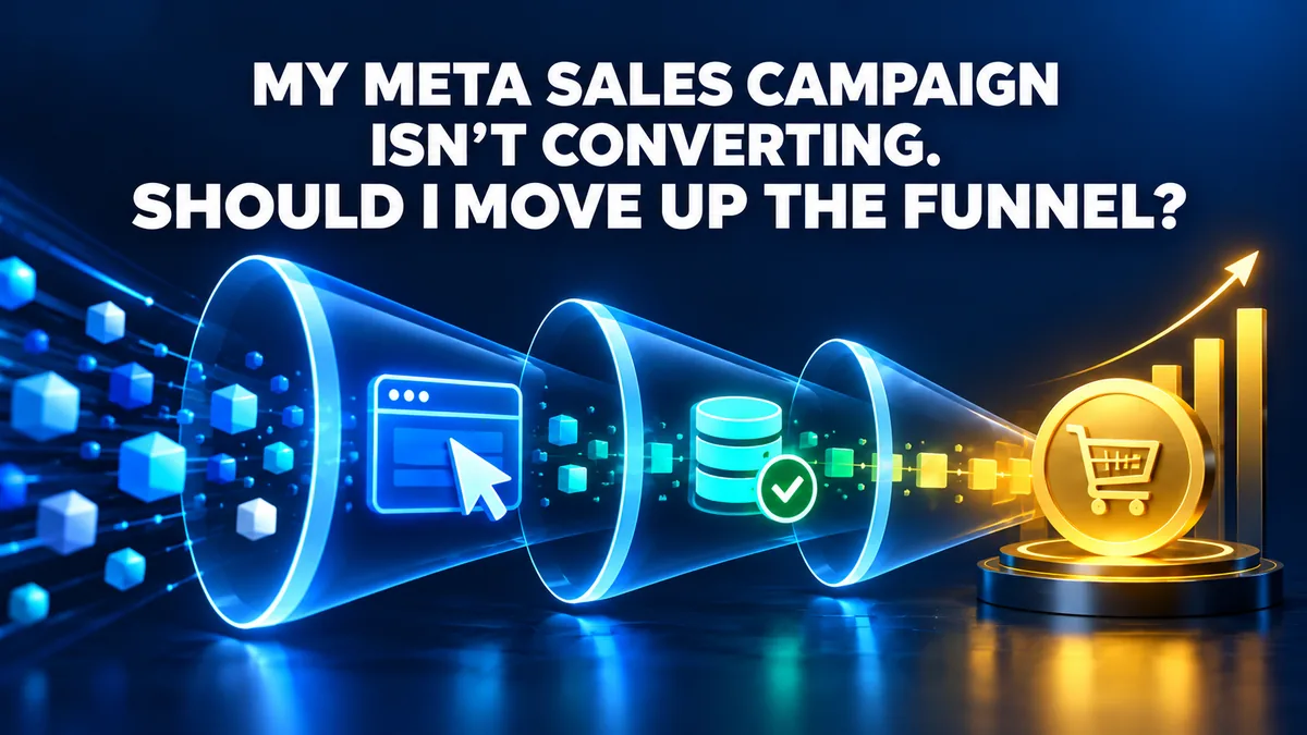 My Meta Sales Campaign Isn&rsquo;t Converting. Should I Move Up the Funnel?
