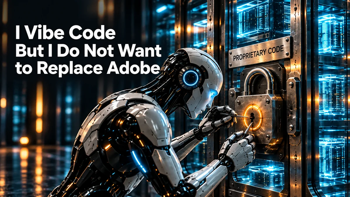 I Vibe Code But I Do Not Want to Replace Adobe